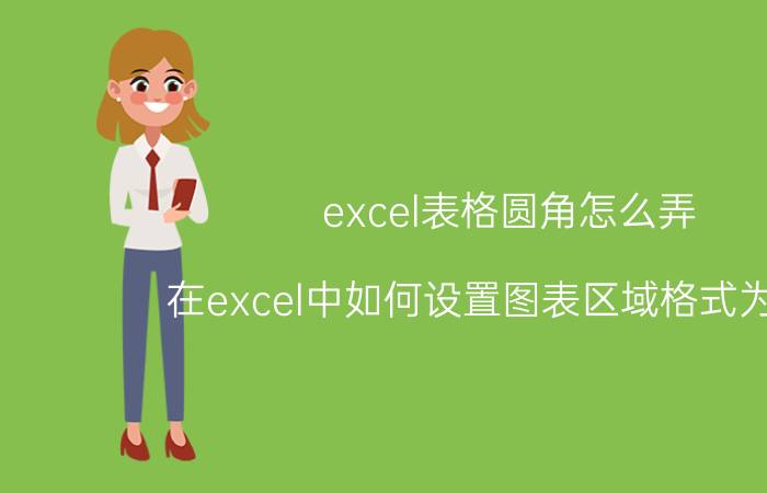 excel表格圆角怎么弄 在excel中如何设置图表区域格式为圆角？